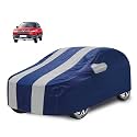 Car Cover Compatible with Maruti Vitara Brezza (Model : 2015-2021) with Mirror Pocket, Water Resistant, Triple Stitched, Brezza Car Cover- Navy Silver
