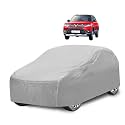 Car Cover Compatible with Maruti Vitara Brezza (Model : 2015-2021) with Mirror Pocket, Water Resistant, Triple Stitched, Brezza Car Cover- Plain Silver