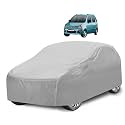 Car Cover Compatible with Maruti Wagonr (Model : 2000-2018) with Mirror Pocket, Water Resistant, Triple Stitched, Wagonr Car Cover- Plain Silver