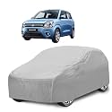 Car Cover Compatible with Maruti Wagonr (Model : 2019-Till Date) with Mirror Pocket, Water Resistant, Triple Stitched, Wagonr Car Cover- Plain Silver