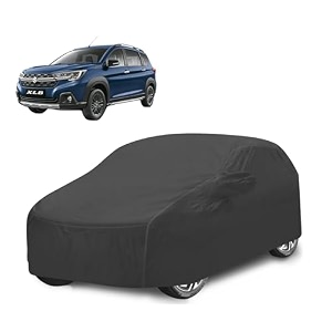 car cover compatible with maruti xl6 with mirror pocket water resistant triple stitched xl6 car cover- grey