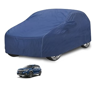 car cover compatible with maruti xl6 with mirror pocket water resistant triple stitched xl6 car cover- plain navy