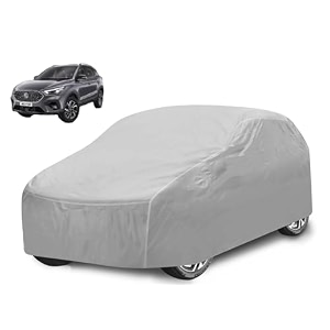 car cover compatible with mg astor with mirror pocket water resistant triple stitched astor car cover- plain silver