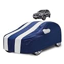 Car Cover Compatible with Mg Astor with Mirror Pocket, Water Resistant, Triple Stitched, Astor Car Cover- Navy-White