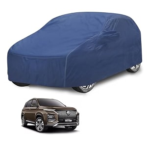 car cover compatible with mg hector with mirror pocket water resistant triple stitched hector car cover- plain navy