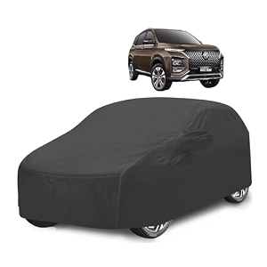 car cover compatible with mg hector with mirror pocket water resistant triple stitched hector car cover- grey
