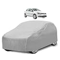 Car Cover Compatible with Polo with Mirror Pocket, Water Resistant, Triple Stitched, Polo Car Cover- Plain Silver