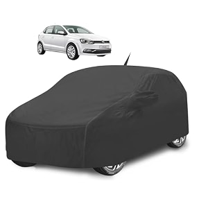 car cover compatible with polo with antenna amp mirror pocket water resistant triple stitched polo car cover- grey