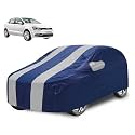 Car Cover Compatible with Polo with Mirror Pocket, Water Resistant, Triple Stitched, Polo Car Cover- Navy Silver