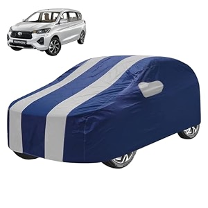 car cover compatible with rumion with mirror pocket water resistant triple stitched rumion car cover- plain silver