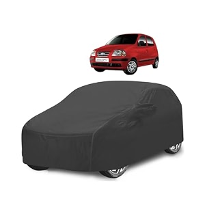car cover compatible with santroo xing model  2019-till date with mirror pocket water resistant triple stitched santroo car cover- grey