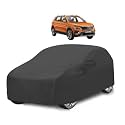 Car Cover Compatible with Skoda Kushaq with Mirror Pocket, Water Resistant, Triple Stitched, Kushaq Car Cover- Grey