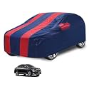Car Cover Compatible with Skoda Slavia with Mirror Pocket, Water Resistant, Triple Stitched, Slavia Car Cover- Navy-Red