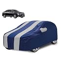 Car Cover Compatible with Skoda Slavia with Mirror Pocket, Water Resistant, Triple Stitched, Slavia Car Cover- Navy Silver