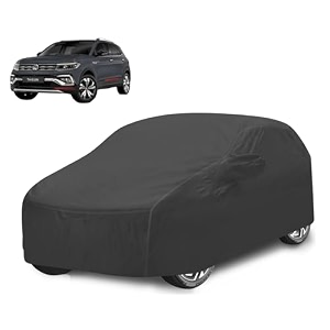 car cover compatible with taigun with mirror pocket water resistant triple stitched taigun car cover- grey