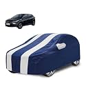 Car Cover Compatible with Tata Altroz with Mirror Pocket, Water Resistant, Triple Stitched, Altroz Car Cover- Navy-White