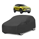 Car Cover Compatible with Tata Harrier (Model : 2019-Till Date) with Mirror Pocket, Water Resistant, Triple Stitched, Harrier Car Cover- Grey
