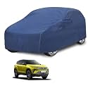 Car Cover Compatible with Tata Harrier (Model : 2019-Till Date) with Mirror Pocket, Water Resistant, Triple Stitched, Harrier Car Cover- Plain Navy