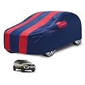 Car Cover Compatible with Tata Nexon with Mirror Pocket, Water Resistant, Triple Stitched, Nexon Car Cover- Navy-Red