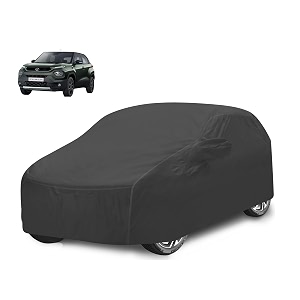 car cover compatible with tata punch with mirror pocket water resistant triple stitched punch car cover- grey