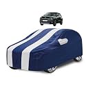 Car Cover Compatible with Tata Punch with Mirror Pocket, Water Resistant, Triple Stitched, Punch Car Cover- Navy-White