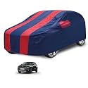 Car Cover Compatible with Tata Punch with Mirror Pocket, Water Resistant, Triple Stitched, Punch Car Cover- Navy-Red