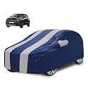 Car Cover Compatible with Tata Punch with Mirror Pocket, Water Resistant, Triple Stitched, Punch Car Cover- Navy Silver