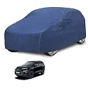 Car Cover Compatible with Tata Safari (Model : 2023-Till Date) with Mirror Pocket, Water Resistant, Triple Stitched, Safari Car Cover- Plain Navy