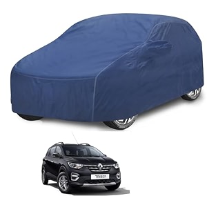car cover compatible with triber with mirror pocket water resistant triple stitched triber car cover- plain navy