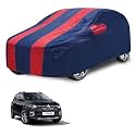 Car Cover Compatible with Triber with Mirror Pocket, Water Resistant, Triple Stitched, Triber Car Cover- Navy-Red