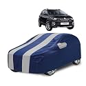 Car Cover Compatible with Triber with Mirror Pocket, Water Resistant, Triple Stitched, Triber Car Cover- Navy Silver