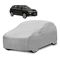 Car Cover Compatible with Urban Cruiser Hyryder with Mirror Pocket, Water Resistant, Triple Stitched, Hyryder Car Cover- Plain Silver