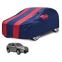 Car Cover Compatible with Urban Cruiser Hyryder with Mirror Pocket, Water Resistant, Triple Stitched, Hyryder Car Cover- Navy-Red