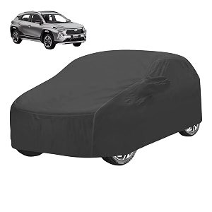 car cover compatible with urban cruiser taisor with mirror pocket water resistant triple stitched taisor car cover- grey