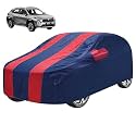 Car Cover Compatible with Urban Cruiser Taisor with Mirror Pocket, Water Resistant, Triple Stitched, Taisor Car Cover- Navy-Red