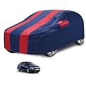 Car Cover Compatible with Verna (Model : 2023-To Till Date) with Mirror Pocket, Water Resistant, Triple Stitched, Verna Car Cover- Navy-Red