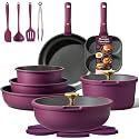 CAROTE 21pcs Pots and Pans Set Non Stick, Detachable Handle Cookware Sets