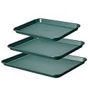 CAROTE 3-Piece Baking Sheet, Nonstick Cookie Sheets, Olive Green