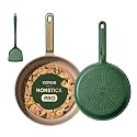CAROTE 9.5'' and 11'' Nonstick Frying Pans Skillet, NonStick Fry Pan Egg Pan Omelet Pans,Healthy &amp; PFOA Free, Induction-Compatible, Dishwasher Safe &amp; Includes Silicone Spatula，Green