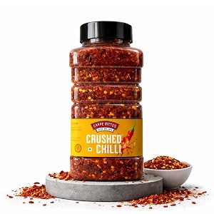 carpe victus red chilli flakes 400g  crushed red pepper for pizza pasta amp salads  spicy italian seasoning  premium quality