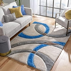 handmade 3d edge collection microfiber amp polyester silk touch rugs size 9x12 feet