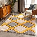 Handmade 3D Edge Collection Microfiber &amp; Polyester Silk Touch Rugs, Size 8x10 feet