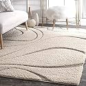 Handmade 3D Edge Collection Microfiber &amp; Polyester Silk Touch Rugs, Size 10x12 feet