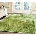 Micro Silk Fiber Soft Handwoven Plain California Premium Shaggy Modern Rug (7x10 feet)