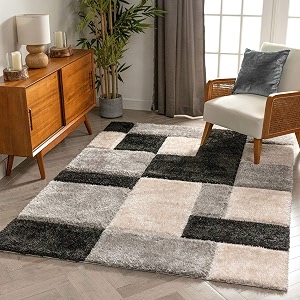 modern soft shaggy rugs fluffy home decorative for living room 2-inch thick carpet size 6x9 feet