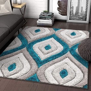 modern soft shaggy rugs fluffy home decorative for living room 2-inch thick carpet size 6x8 feet