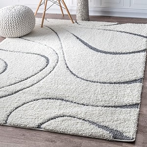 modern soft shaggy rugs fluffy home decorative for living room 2-inch thick carpet square size 6x6 feet