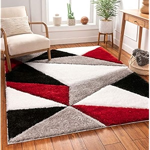 modern soft shaggy rugs fluffy home decorative for living room 2-inch thick carpet size 5x7 feet