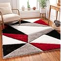 Modern Soft Shaggy Rugs Fluffy Home Decorative for Living Room 2-inch Thick Carpet Square [Size 7x7 feet]