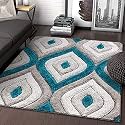 Modern Soft Shaggy Rugs Fluffy Home Decorative for Living Room 2-inch Thick Carpet [Size 3x5 feet]